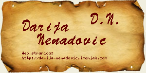 Darija Nenadović vizit kartica